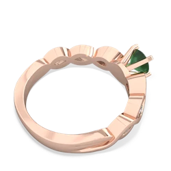 Emerald Infinity 5Mm Round Engagement 14K Rose Gold ring R26315RD