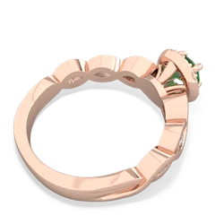 Emerald Infinity Halo Engagement 14K Rose Gold ring R26315RH