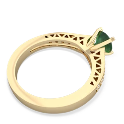 Thumbnail for Emerald Art Deco 14K Yellow Gold ring R26356RD - front view