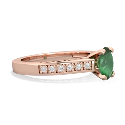 Thumbnail for Emerald Art Deco 14K Rose Gold ring R26357VL - hand 1 view