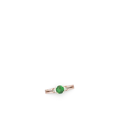 Thumbnail for Emerald Engagement 14K Rose Gold ring R26436RD - profile view
