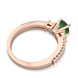 Thumbnail for Emerald Engagement 14K Rose Gold ring R26436RD - front view