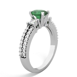 Thumbnail for Emerald Engagement 14K White Gold ring R26437VL - side view