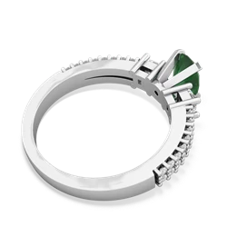 Thumbnail for Emerald Engagement 14K White Gold ring R26437VL - front view