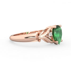 Emerald Precious Pear 14K Rose Gold ring R0826