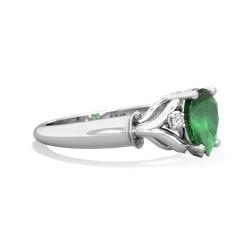 Emerald Precious Pear 14K White Gold ring R0826