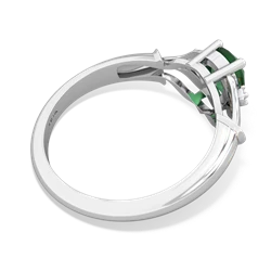 Emerald Precious Pear 14K White Gold ring R0826