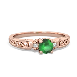 emerald filigree rings