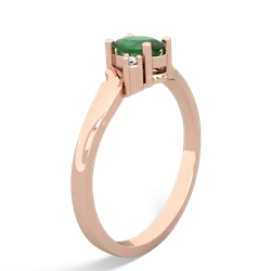 Emerald Elegant Swirl 14K Rose Gold ring R2173