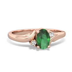 Emerald Elegant Swirl 14K Rose Gold ring R2173