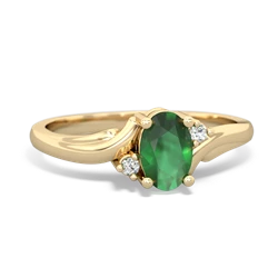 Emerald Elegant Swirl 14K Yellow Gold ring R2173