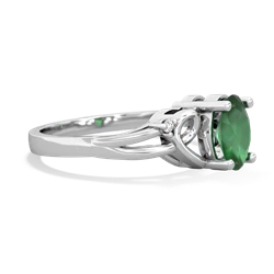 Emerald Swirls 14K White Gold ring R2347