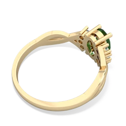 Emerald Victorian Twist 14K Yellow Gold ring R2497