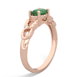 Emerald Links 14K Rose Gold ring R4032