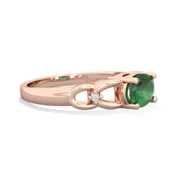 Emerald Links 14K Rose Gold ring R4032