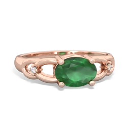 Emerald Links 14K Rose Gold ring R4032