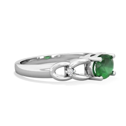 Emerald Links 14K White Gold ring R4032