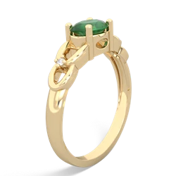 Emerald Links 14K Yellow Gold ring R4032