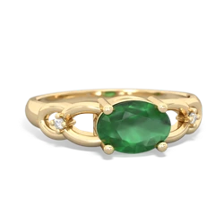 Emerald Links 14K Yellow Gold ring R4032