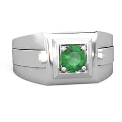 emerald mens rings