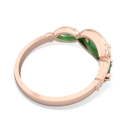 Emerald Milgrain Marquise 14K Rose Gold ring R5700