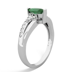 Thumbnail for Emerald Antique Style 14K White Gold ring R2343 - side view