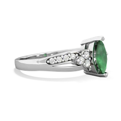 Thumbnail for Emerald Antique Style 14K White Gold ring R2343 - hand 1 view