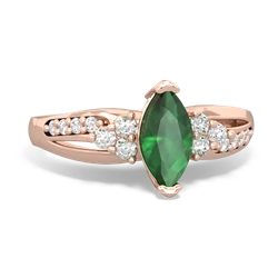 Emerald Royal Marquise 14K Rose Gold ring R2343