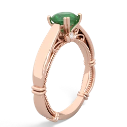 Thumbnail for Emerald Renaissance 14K Rose Gold ring R27806RD - side view
