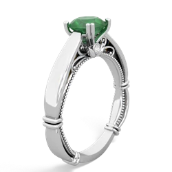 Emerald Renaissance 14K White Gold ring R27806RD