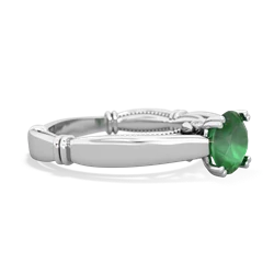 Emerald Renaissance 14K White Gold ring R27806RD