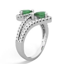 Emerald Diamond Dazzler 14K White Gold ring R3000