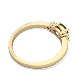 Emerald Simply Elegant East-West 14K Yellow Gold ring R2480