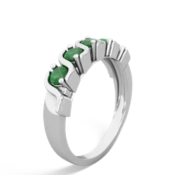 Emerald Anniversary Band 14K White Gold ring R2089