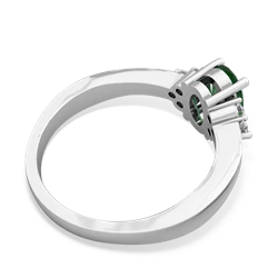Thumbnail for Emerald Simply Elegant 14K White Gold ring R2113 - front view