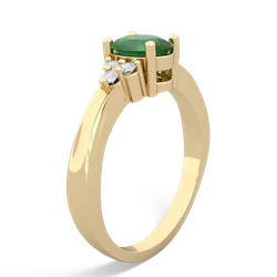 Emerald Simply Elegant 14K Yellow Gold ring R2113