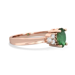 Emerald Simply Elegant 14K Rose Gold ring R2113