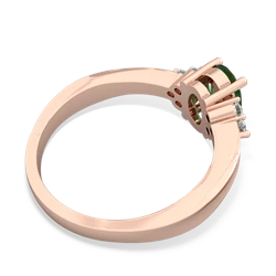 Emerald Simply Elegant 14K Rose Gold ring R2113