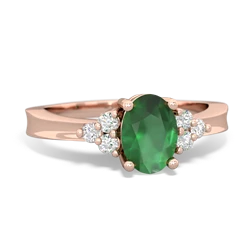 Emerald Simply Elegant 14K Rose Gold ring R2113