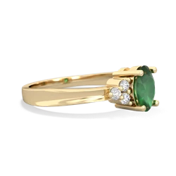 Emerald Simply Elegant 14K Yellow Gold ring R2113