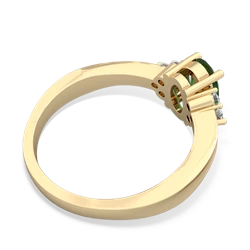 Emerald Simply Elegant 14K Yellow Gold ring R2113