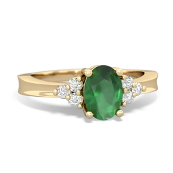 Emerald Simply Elegant 14K Yellow Gold ring R2113