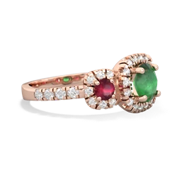 Emerald Regal Halo 14K Rose Gold ring R5350