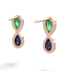 Emerald Infinity 14K Rose Gold earrings E5050