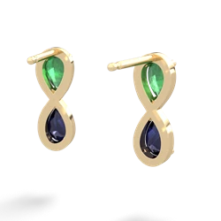 Emerald Infinity 14K Yellow Gold earrings E5050