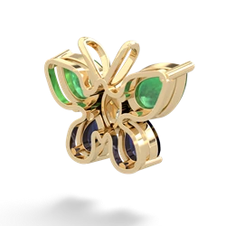 Emerald Butterfly 14K Yellow Gold pendant P2215