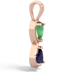 Emerald Infinity 14K Rose Gold pendant P5050