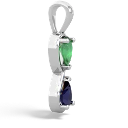 Emerald Infinity 14K White Gold pendant P5050