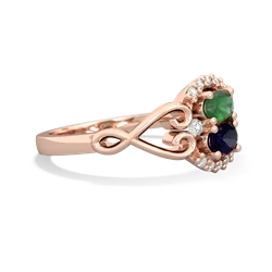 Emerald Love Nest 14K Rose Gold ring R5860