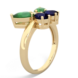 Emerald Butterfly 14K Yellow Gold ring R2215